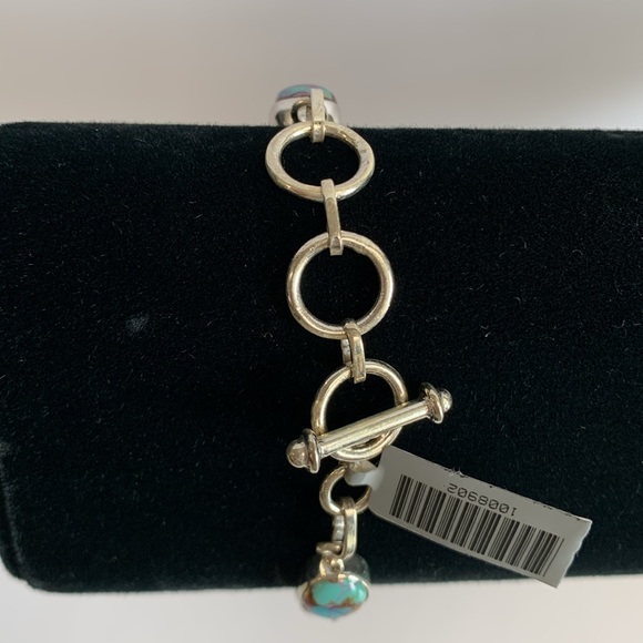 Bracelet Sterling Silver .925 Turquoise - Picture 2 of 4
